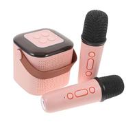Portable Singing Microphone Speaker Mini Wireless Pink Abs