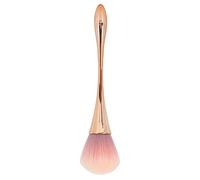Portable Single Makeup Brush Fluffy Powder Brush Soft Manicure Dust Removal Brush Rose Gold Ergonomic Handle Multi Purpose Nail Art Dust Brush for Professional Makeup Artists and