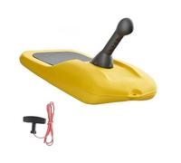 Portable Single Sleigh Snow Racer Sled with Assembling Joystick Easy Storage Foam Cushion Seat & Pull Cord All-Season Slider for Snow, Sand, Beach & Grass/Yellow