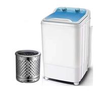 Portable Single-Tub Washing Machine With Drain Basket Mini - 7 Kg Washing Capacity Washing Power 400W For Apartments, Camping, Dorm Room