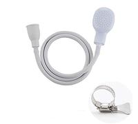 Portable Sink Spray Rubber Hose Pet Handheld Faucet Single Tap Splash Shower Hose Tub Sink Faucet Attachment Shower Spray Hose Shower Tool with Stainless Steel Clamp (A-Style)