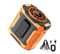 Portable Size Fan - Personal Rechargeable Belt Fan with 100 Speeds | 5000mAh Strong Airflow Bell Blower, Small Cooling Device, Pocket Shirt Cooler