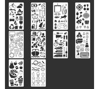 Portable Sketching Guide Art Journal Stencils Set Durability Perfect for Journals and Planners Reusable Art Template