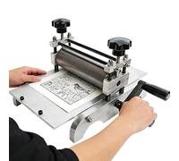 Portable Slab Roller Engraving Press Tool, Manual Etching Printmaking Machine, Tabletop Press for Studio Art Creation, Clear & Even Printing, No Electricity Required