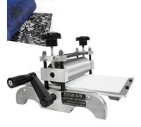 Portable Slab Roller Machine, Desktop Engraving Press, 31x17cm Manual Printmaking Etching Machine, with Adjustable Roller Heightfor Decorative Display, Printing Book Plates