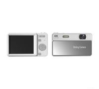 Portable Slider Digital Camera 64mp High Resolution 16x Digital Zoom 4k Video Capture 2.8 Inch Display Manual Operation For Travel And Vlogging Silver Finish(White)
