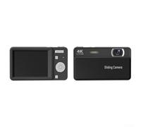 Portable Slider Digital Camera 64mp High Resolution 16x Digital Zoom 4k Video Capture 2.8 Inch Display Manual Operation For Travel And Vlogging Silver Finish(Black)