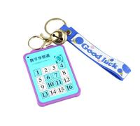 Portable Slides - Pendant Keychain with Slide Number Toy,Toy Riddles Hanging Decorations Keychain, Gift Accessories for kids