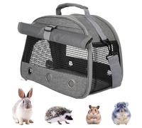 Portable Small Animal Pet Carrier Bag, 13.8 in Rabbit Carrier Bag with Transparent Window, Breathable Mesh, Soft Interior, Long-lasting Polyester, Lightweight Guinea Pig Travel Carrier