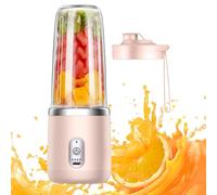 Portable Small Blenders For Smoothies, 400ml Cordless Hand Mixer Rechargeable, Powerful Extractor Bladess,To-Go Lid, USB-C Charging Cable,Delivers 5-10 Blending Cycles, For Travel, Gym Kitchen Offices