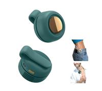 Portable Small Clip On Fan, Mini Clip Waist Neck Wearable Fan for Clothes Hat Body, Rechargeable Silent Bladeless Fans, Hands-Free Cooling Fans for Outdoor Travel Office Shirt (Green)