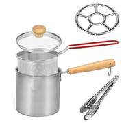 Portable Small Deep Fryer Pot, Built-in Frying Filter Basket, Oil Saving, Extended Handle, Stainless Steel Mini Deep Fryer Pot for Frying Fish Shrimp Chicken