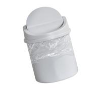 Portable Small Desktop Garbage Can with Control Lid for Living Room Bedroom Reading Desk Organization Small Waste Basket for Tabletop