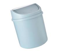 Portable Small Desktop Garbage Can with Control Lid for Living Room Bedroom Reading Desk Organization Small Waste Basket for Tabletop