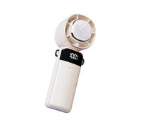 Portable Small Fan, Foldable Rechargeable High Speeds Hand Fan, Powerful Handheld Fans With Cold Compress 0-100 Speed USB C Rechargeable Travel Camping Outdoor