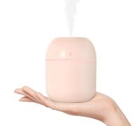 Portable Small Humidifier, USB Personal Desktop Humidifier for Car, Office Room, Bedroom, Auto Shut-Off, 2 Mist Modes, Super Quiet(220ml, Pink)