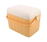 Portable Small Insulated Cooler Box 6l Foam Yellow for Road Trips | Spacious Compartments, Efficient Insulation and Ice Retention, Lightweight Design for Picnic Use