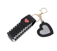 Portable Small Lip Balm Case with Keychain Attachment for Stylish Women PU Leather Lipstick Holder Keyring Bag Ornament Elegant Lipstick Keychain