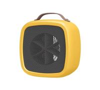 Portable Small Space 500W Heater Fast Heating Lightweight Desktop Warm Air Heater Indoor Office Household Warmer Fan Easy to Use(Yellow)