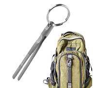 Portable Small Tweezer - Flat Tip Precision Clamp, Anti Slip Sturdy Control Design, Resistant Metal Mini Pocket Size | Practical Multi Purpose Aid for Hiking Trips Kits Safety Gear Home