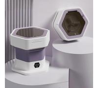 Portable Small Washing Machine, 8L Mini Foldable Washer with Dehydration, for Underwear, Baby Clothes Socks and Small Items, Apartments, Dorm,RV(Purple)
