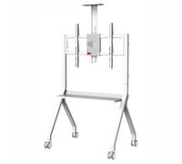 Portable Smart Board Interactive Whiteboard Smart Board Stand for Interactive Whiteboard Trolley Rolling Floor Stand(White FD580)