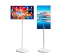 Portable Smart Touch Screen Monitor with 1080p Resolution, 6+128G Storage, 15000mAh Battery for 10H Use, 360° Rotating Design, Includes Remote and 13MP Webcam for Home and Office