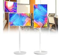 Portable Smart TV on Wheels - 32-Inch 1080P Touch Screen IPS Display Dual Speakers 6-Hour Battery 60Hz Refresh Rate - Cordless Entertainment Anywhere!