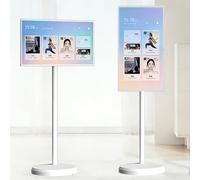 Portable Smart TV on Wheels with Touch Screen | 8-Core CPU, Android 13, 4G+64G Storage, Built-in Battery, Full Swivel Rotation, 32 Inch Monitor