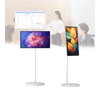 Portable Smart TV with Full HD Touch Screen, Android OS, Large Storage, Long-Lasting Battery, and Wheels for Home and Office Use