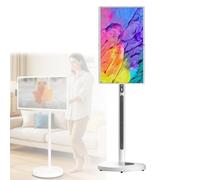 Portable Smart TV with Touchscreen Display, Android OS, 8GB RAM, 128GB Storage, Built-in 13500mAh Battery, Rolling TV on Wheels, 21.5 Inch