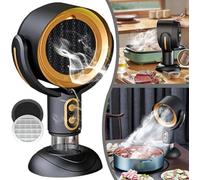Portable Smoke Fan for Smoking Indoors, Puff Chill Fan for Smoking, The High Fan for Weed & Cooking, Smoke Away Purifier Fan, Smokeless Air Purifier & Ashtray Eliminator,Gold