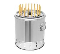 Portable Smokeless Stainless Steel Charcoal Grill 2 in 1 Kebab BBQ Grill for Picnics Camping Travel Parties Beaches(Small)