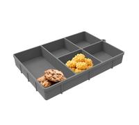 Portable Snack Tray - Snack Tray Organizer Serving Platter, 5-Compartment Display Organizer, Silicone Snacks Trays For Cookie Chocolate Sandwich Candy Marshmallow Home Bar Camping Picnic