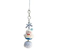Portable Snowman Snowflake Keychain Charm Pendant Phone Strap for Daily Use and Special Gift Holiday Accessory