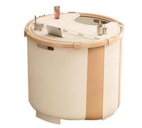 Portable Soaking Bath Tub with Lid & Bath Seat, Collapsible Bathtub Adult for Home or Travel, Easy to Store, Tub for Adult Kids Family