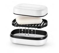 Portable Soap Box for Kitsch Shampoo Bars, Large Capacity Travel Storage Case with Drain Tray, Durable PP Holder for Camping Business Trips