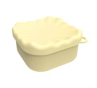 Portable Soap Dish with Lid, Made of Silicone, Soap Saver Box Container Designed for Secure Soap Storage and Easy Transport (yellow)