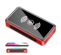 Portable Solar Charger - Solar Power Bank 30000mAh External Battery Pack with Built-in LED Torch Water Resistant | Solar Charger Travel Charger for Camping, Excursions, E