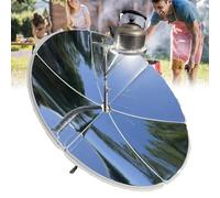Portable Solar Cooker, 100℃ Focal Spot Temperature, 23m Focal Length, Fire Power Adjustable, Parabolic Solar Oven for Oiling Water, Cooking, Stir-frying, Frying, BBQ