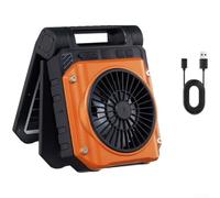 Portable Solar Fan 8000mAh for battery for Outdoor Camping Portable(yellow) | ABS plastic body, foldable design, built-in handle, lightweight, red or yellow color options