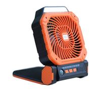 Portable Solar Fan Small Adjustable LED Lamp with Timer | Summer Camping Air Extractor for Home Office Hiking Camping Beach Fishing