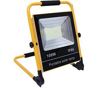 Portable Solar Flood Lights - Waterproof Led Work Lights With Solar Panel, 3 Brightness Modes, Dusk To Dawn Auto On/off, Rechargeable Ip65 Outdoor Lighting