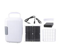 Portable Solar Fridge With Battery Box Solar Powered Small Fridge Tailgating Solar Cooling Easy To Carry For Tailgating