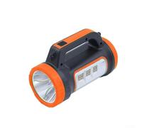 Portable Solar LED Flashlight USB Rechargeable for Outdoor | ABS Material, 5 Light Modes, 12-24h Runtime, Portable For Camping Hiking, Green Or Orange