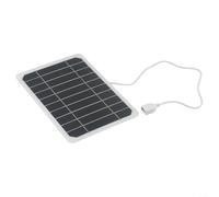Portable Solar Panel Charger 10W 5V USB Monocrystalline Silicon Power Bank for Mobile Phone Tablet Outdoor Travel Garden Light Charging with High Conversion Rate 18.8%
