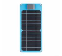 Portable Solar Panel Charger 6W 5V USB Outdoor Phone Charging Pad High Efficiency Monocrystalline Silicon for Mobile Power GPS Sports Camera Camping(blue)