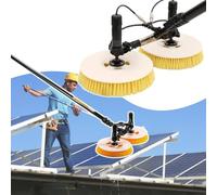Portable Solar Panel Cleaner - Telescopic Brush with Water Supply for Efficient Window Cleaning, 3.5m to 7.5m Reach