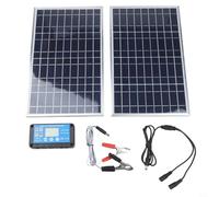 Portable Solar Panel Kit 200W, Polycrystalline Silicon Camping Charger with 10A Controller, IP67 Waterproof Aluminum Frame, 12V Battery Maintainer for RV