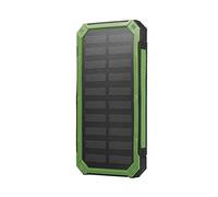 Portable Solar Power Bank Case Kit, 20000mAh Fast Charging Solar Mobile Power Bank Case DIY, with Dual USB, Use After Assembly (Green)